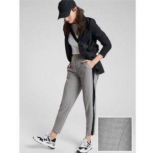 Athleta Brooklyn Black & White Plaid Pants